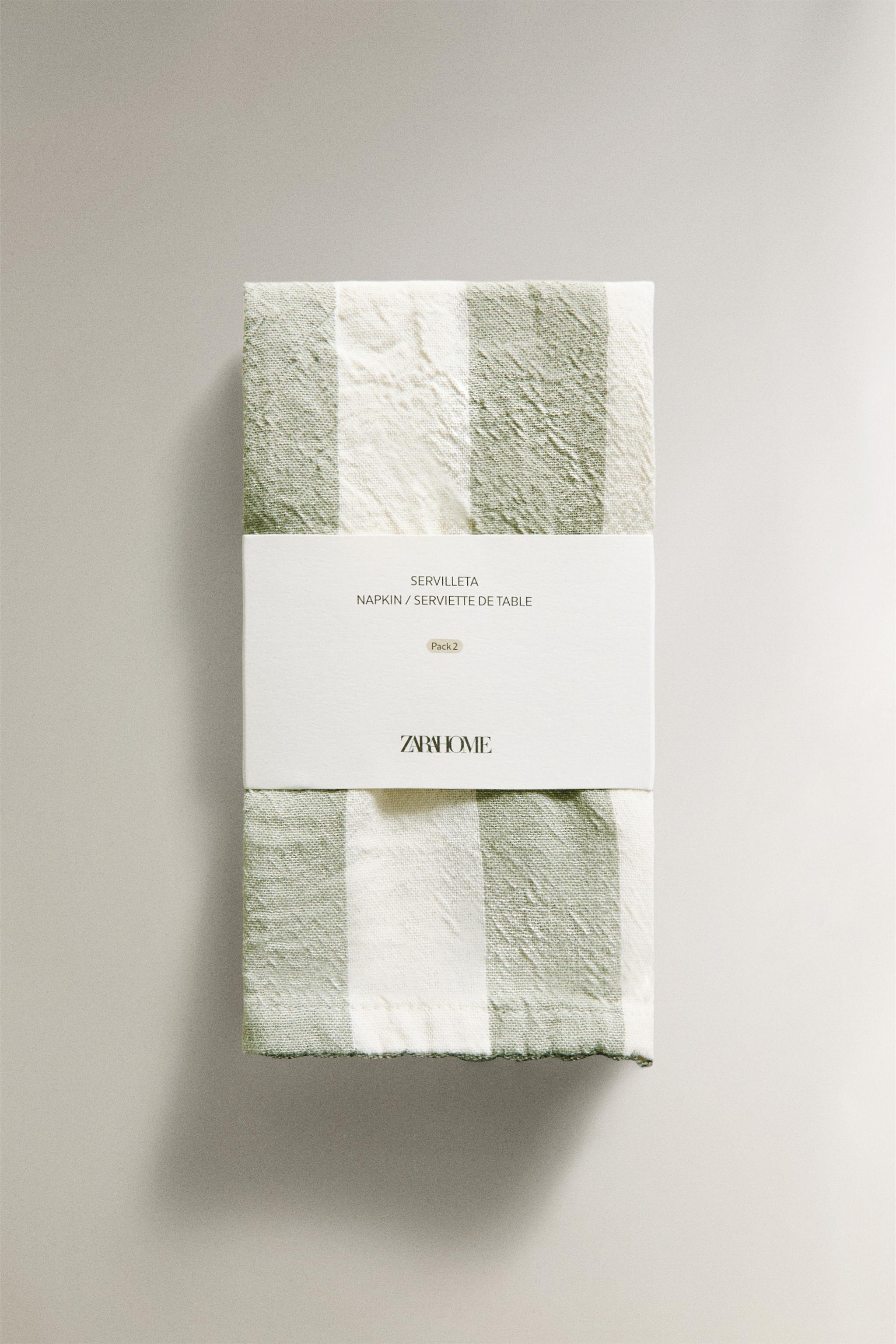PACK OF DYED THREAD STRIPED NAPKINS (PACK 2)