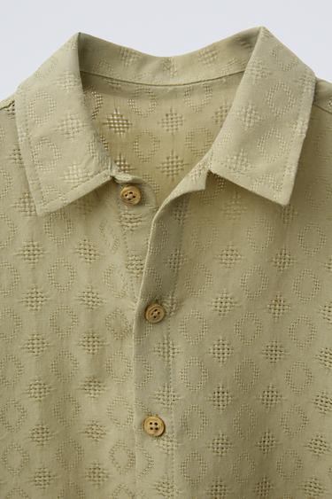 JACQUARD SHIRT - Green by Zara - Image 2