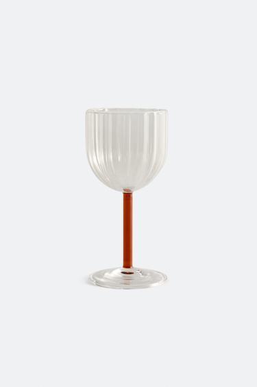 Zara BOROSILICATE GLASS WITH COLORED STEM - Red