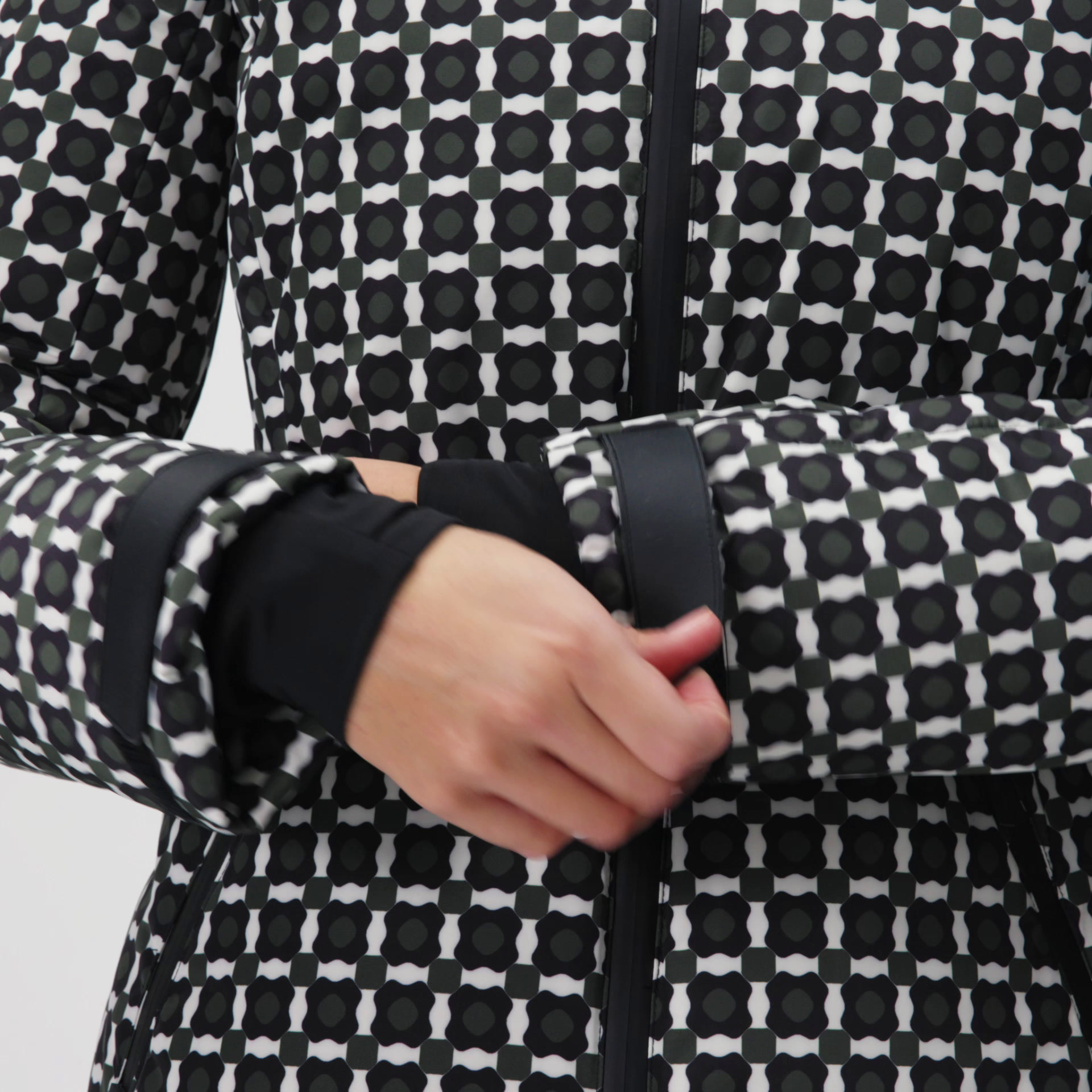 80% DOWN 20% FEATHER PADDED ANORAK WITH HOOD, WATER-RESISTANT, WINDPROOF, RECCO® TECHNOLOGY, SKI COLLECTION