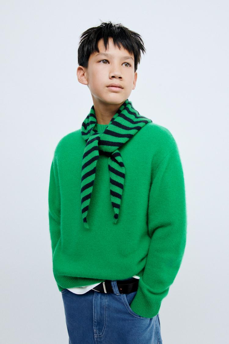 STORIESZ - 100% CASHMERE KNIT SWEATER — Green