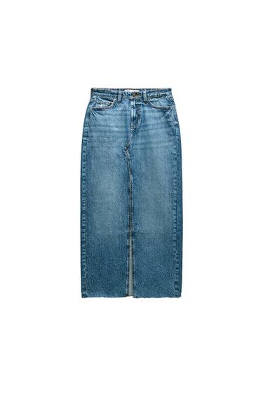 Z1975 DENIM MIDI SKIRT WITH SLIT