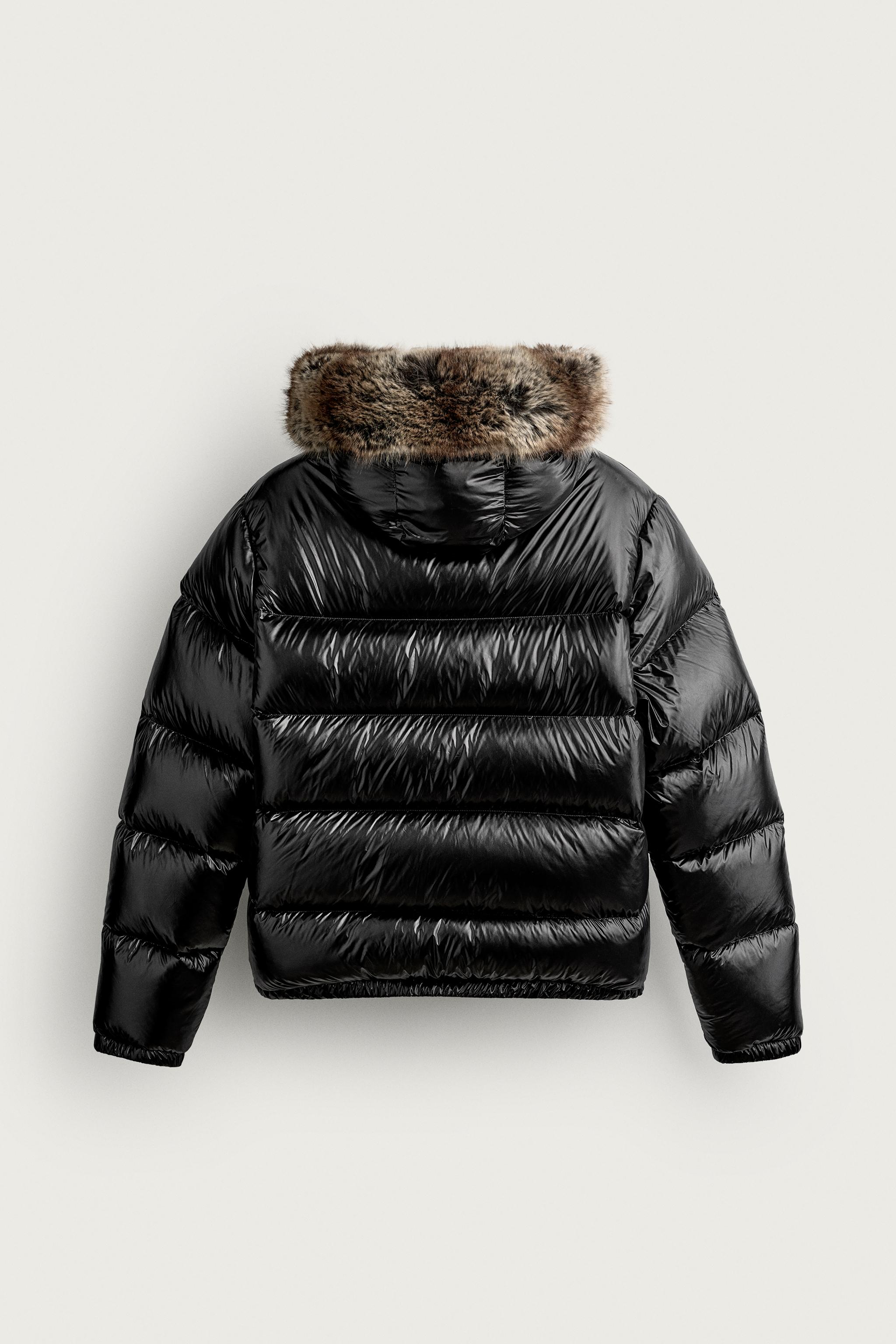 80%ダウン/20%フェザー 撥水加工入りジャケット - ブラック | ZARA