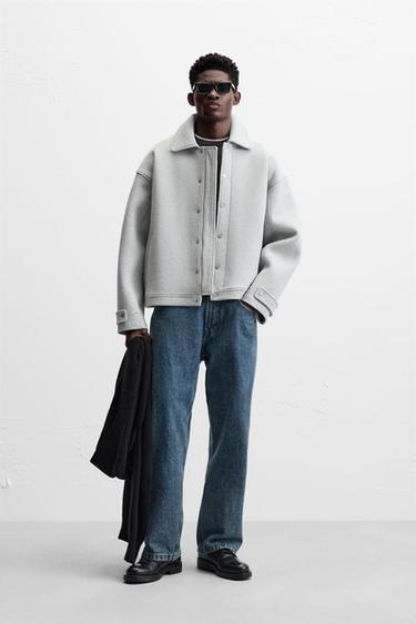 КУРТКА BOXY FIT — СЕРЫЙ С МЕЛАНЖЕВЫМ ЭФФЕКТОМ от Zara — изображение 0