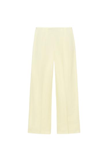 ZW COLLECTION PLEATED TROUSERS - Yellow by Zara
