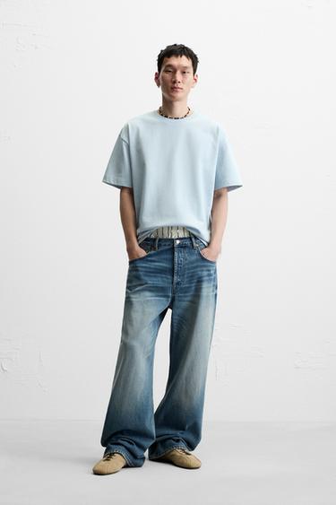 Zara Açık mavi - HEAVY WEIGHT BASIC T-SHIRT