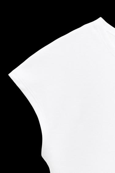 CAMISETA CROP ALGODÓN MODAL - Blanco de Zara