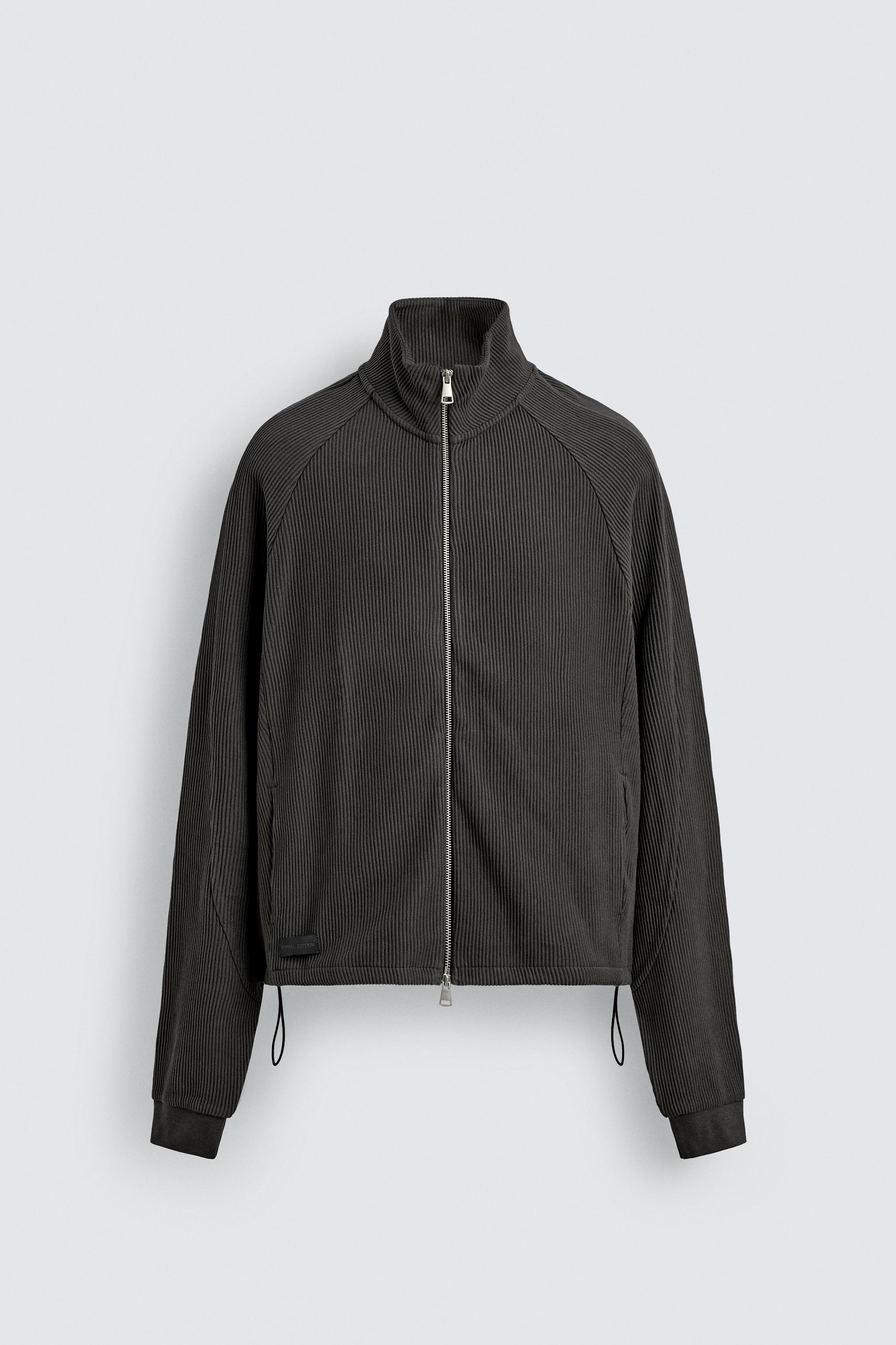 OTTOMAN ZIP-UP JACKET - Dark charcoal grey | ZARA Singapore