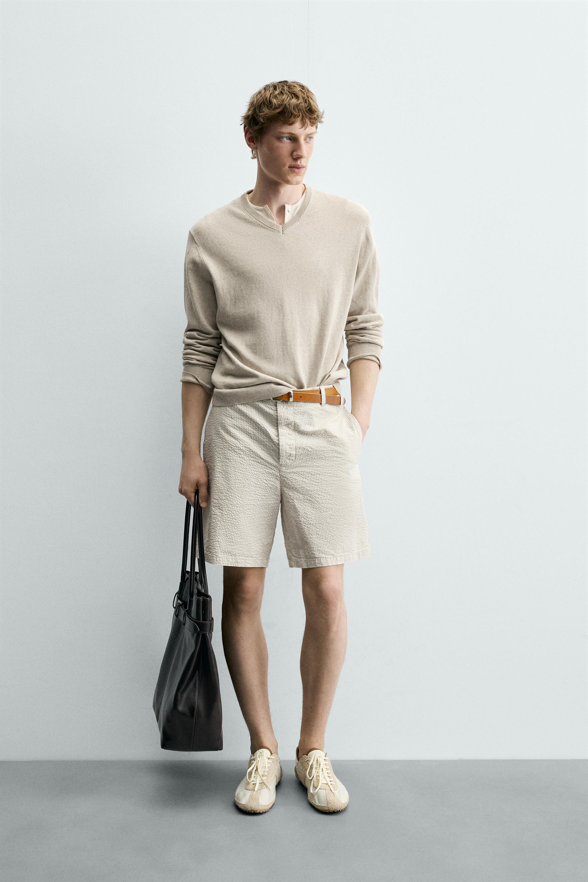 REGULAR FIT SEERSUCKER SHORTS
