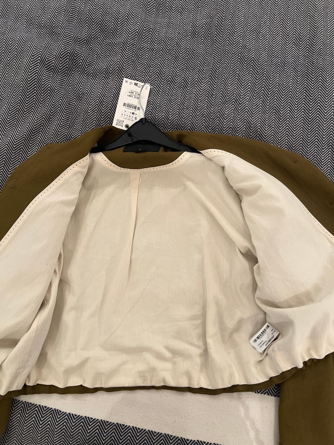 ZW COLLECTION LINEN BLEND BOMBER JACKET - Image 4