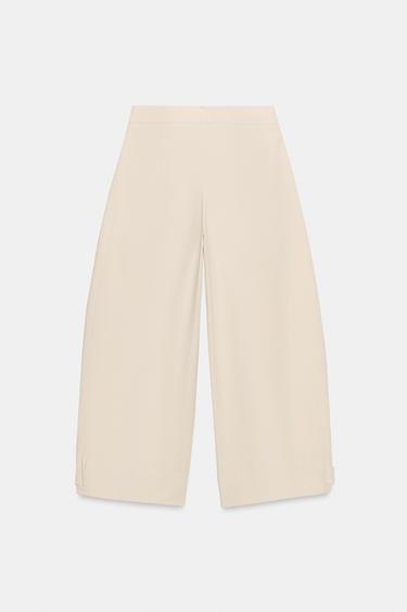 BARREL TROUSERS WITH ADJUSTABLE HEM - Ecru by Zara - Image 5