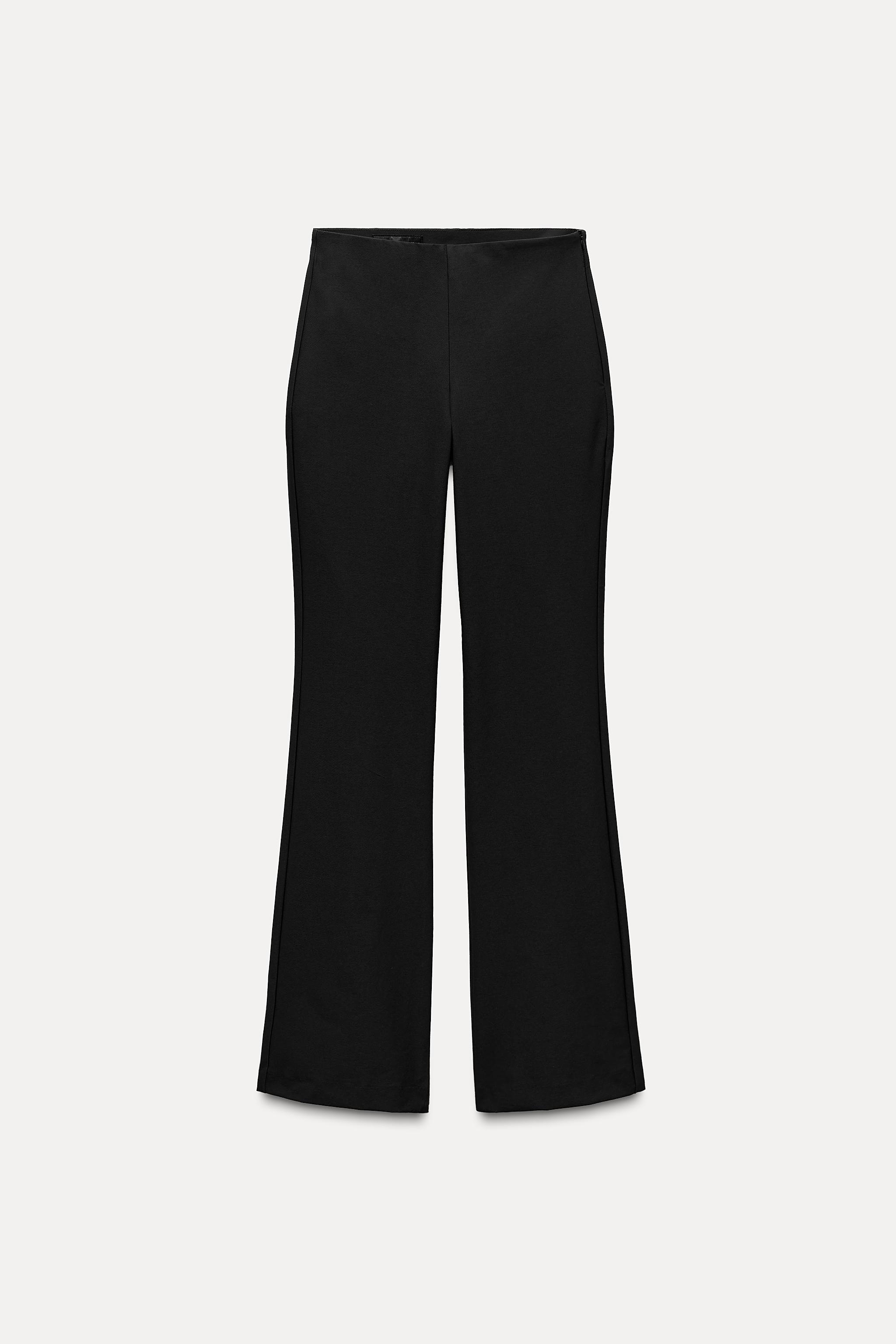 Zara black flare pants hotsell