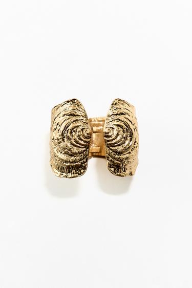 Zara DOUBLE SHELL RIGID BRACELET - Golden