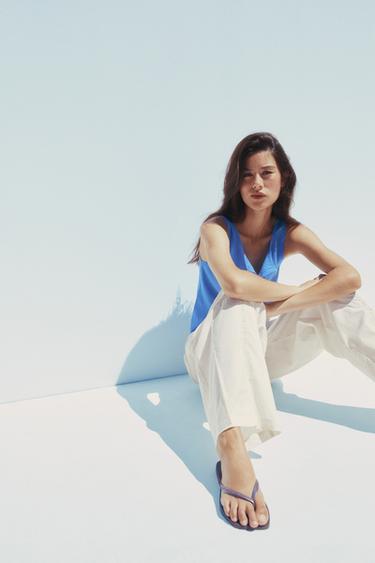 RUFFLED KNIT TOP - Blue by Zara - Image 4