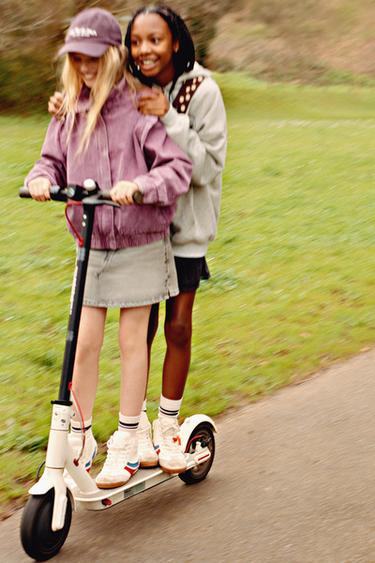 QUẦN VÁY DENIM ĐÍNH ĐINH TÁN - Màu xám đá từ Zara