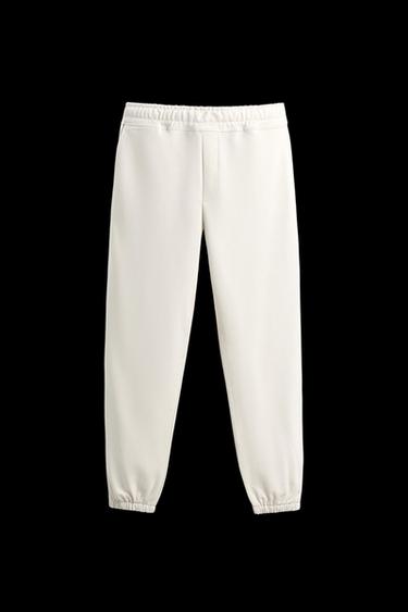 BASIC JOGGERS - Oyster-white by Zara