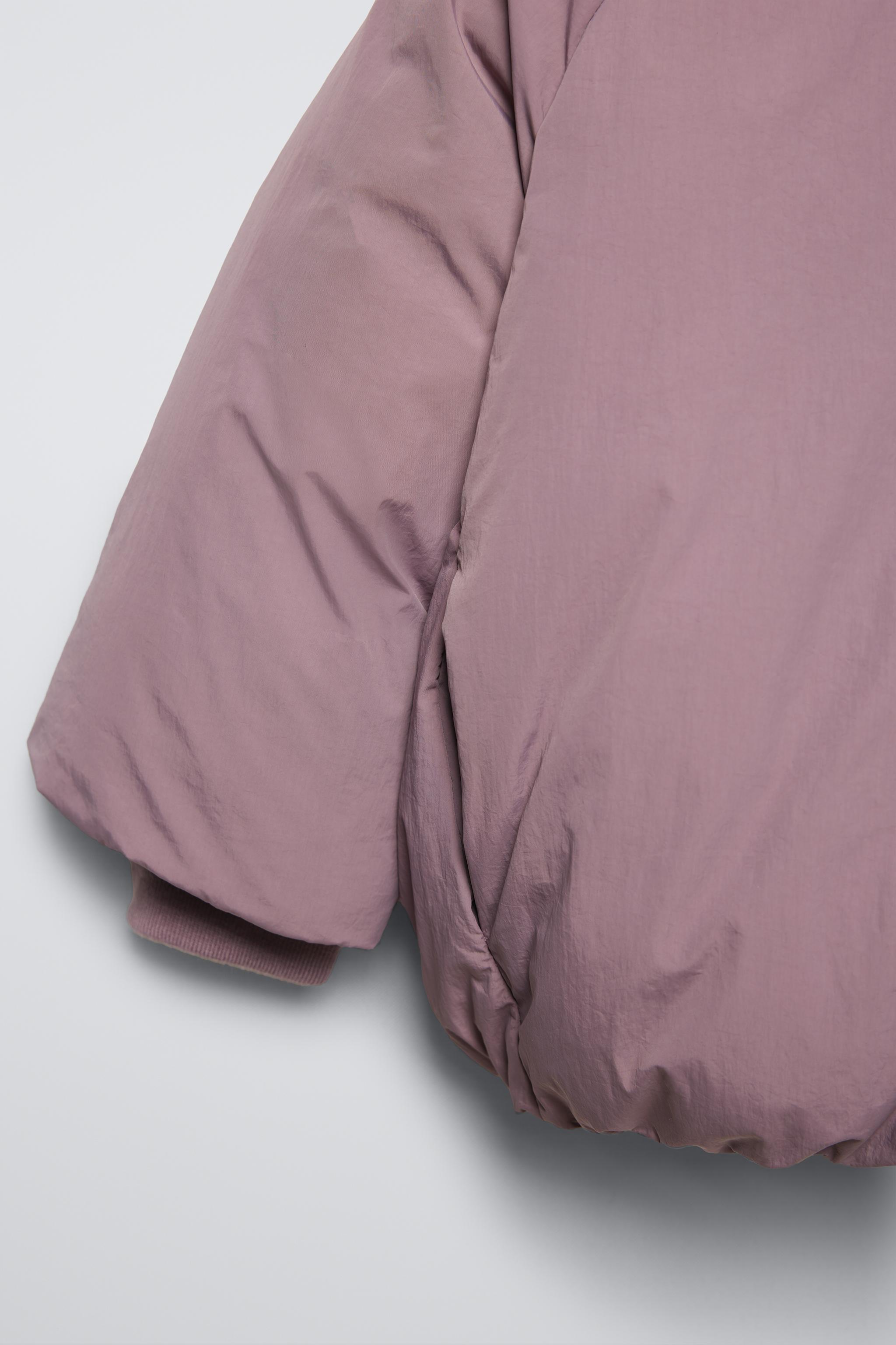 JAQUETA ACOLCHOADA CRUZADA WATER REPELLENT - Rosa-médio | ZARA Brasil
