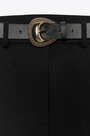 FLARE LEGGINGS WITH BELT - Black by Zara - Image 9