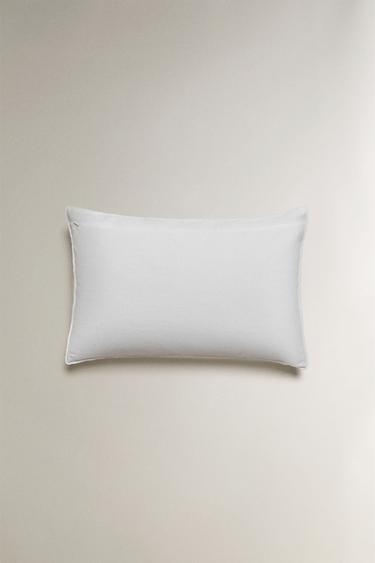 PATCHWORK CROCHET COTTON QUILTED CUSHION COVER - White by Zara - Image 2