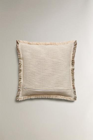 HOUSSE DE COUSSIN COTON FLEURS - Écru moyen de Zara - Image 3