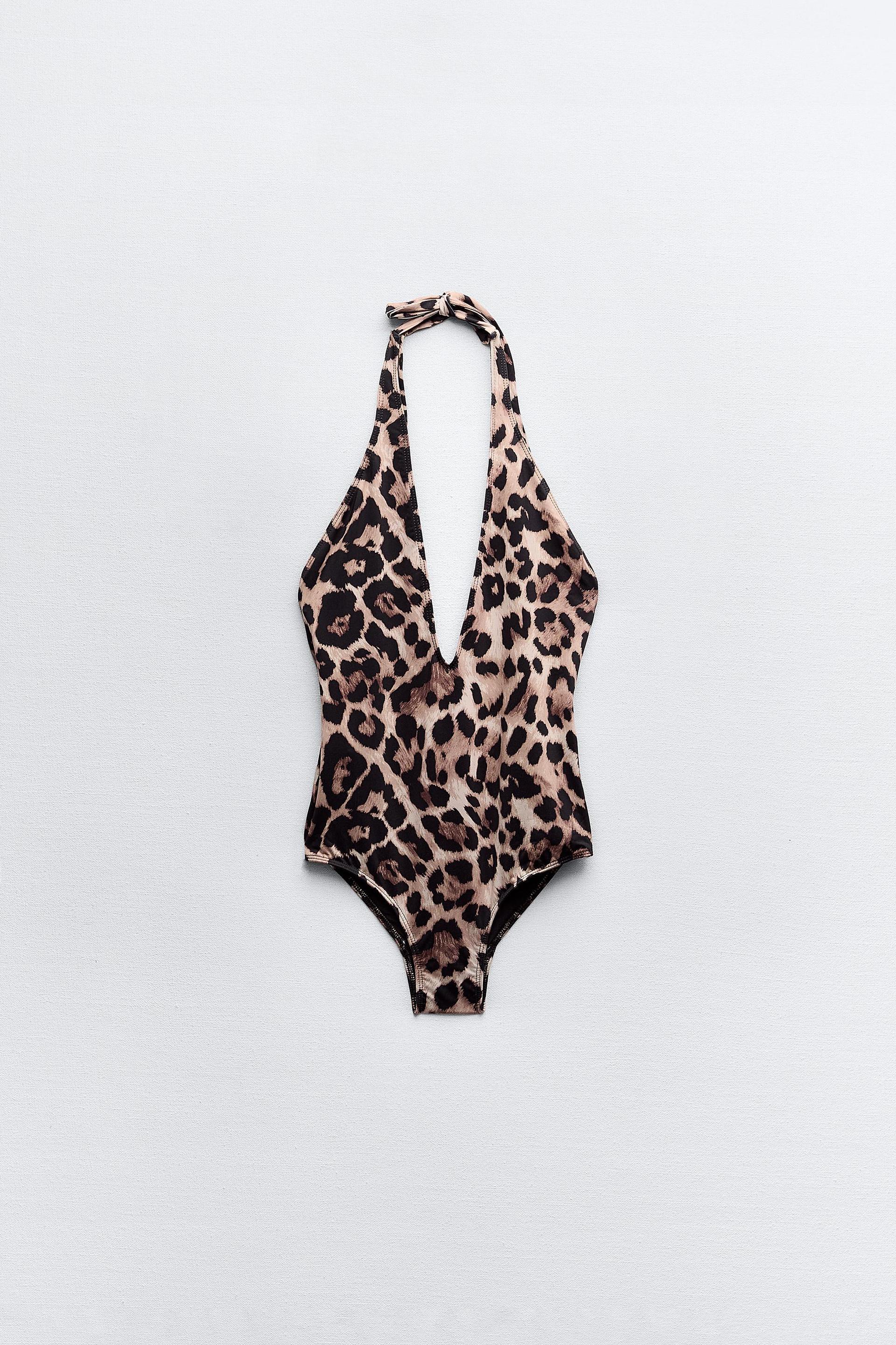 ΜΑΓΙΟ ΜΕ ΛΑΙΜΟΚΟΨΗ HALTER ΚΑΙ ANIMAL PRINT