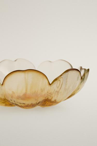 BOL EN VERRE FLEUR - Jaune de Zara - Image 3