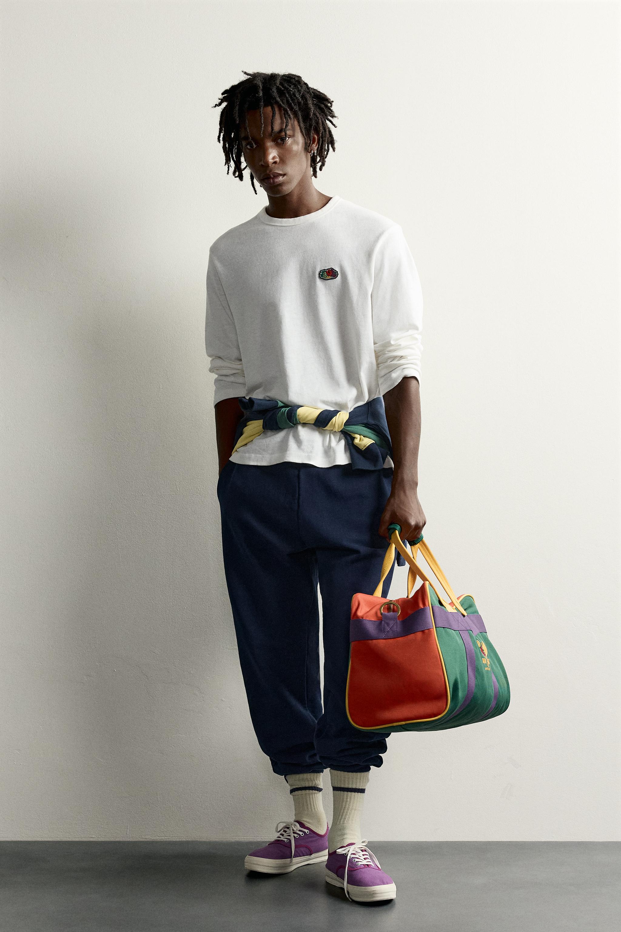 Zara FRUIT OF THE LOOM™ YAMALI UZUN KOLLU T-SHIRT görsel 8