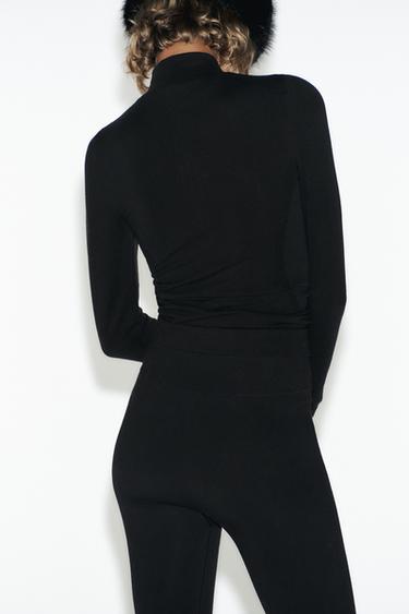 SEAMLESS MERINO WOOL SKI COLLECTION LEGGINGS - Black by Zara - Image 2