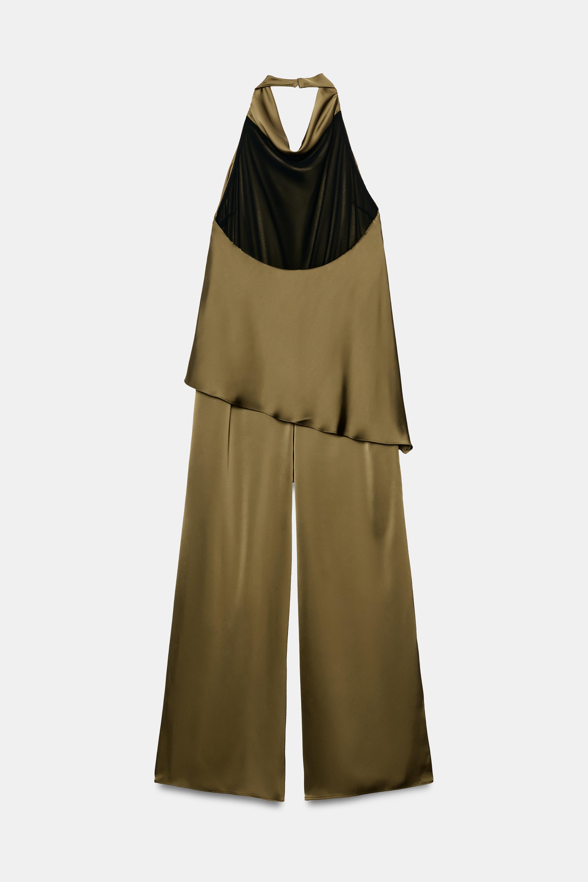 Zara Saten yüzeyli halter tulum görsel 8