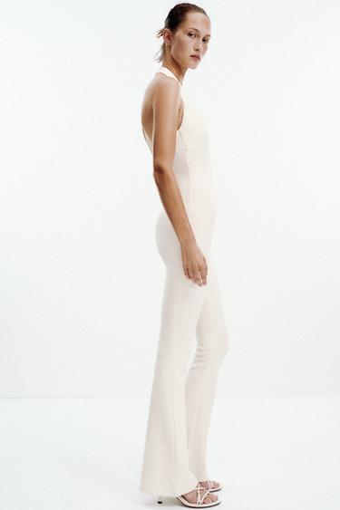 COMBINAISON INTERLOCK FLARE - Écru de Zara - Image 5