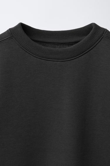 BASIC SPORTY SWEATSHIRT - Black by Zara - Image 2