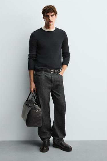 BOLSA DE VIAGEM EFEITO CROCODILO - Preto da Zara - Imagem 0