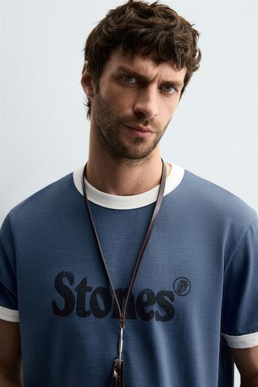 T-SHIRT THE ROLLING STONES ® - Bleu moyen de Zara - Image 4