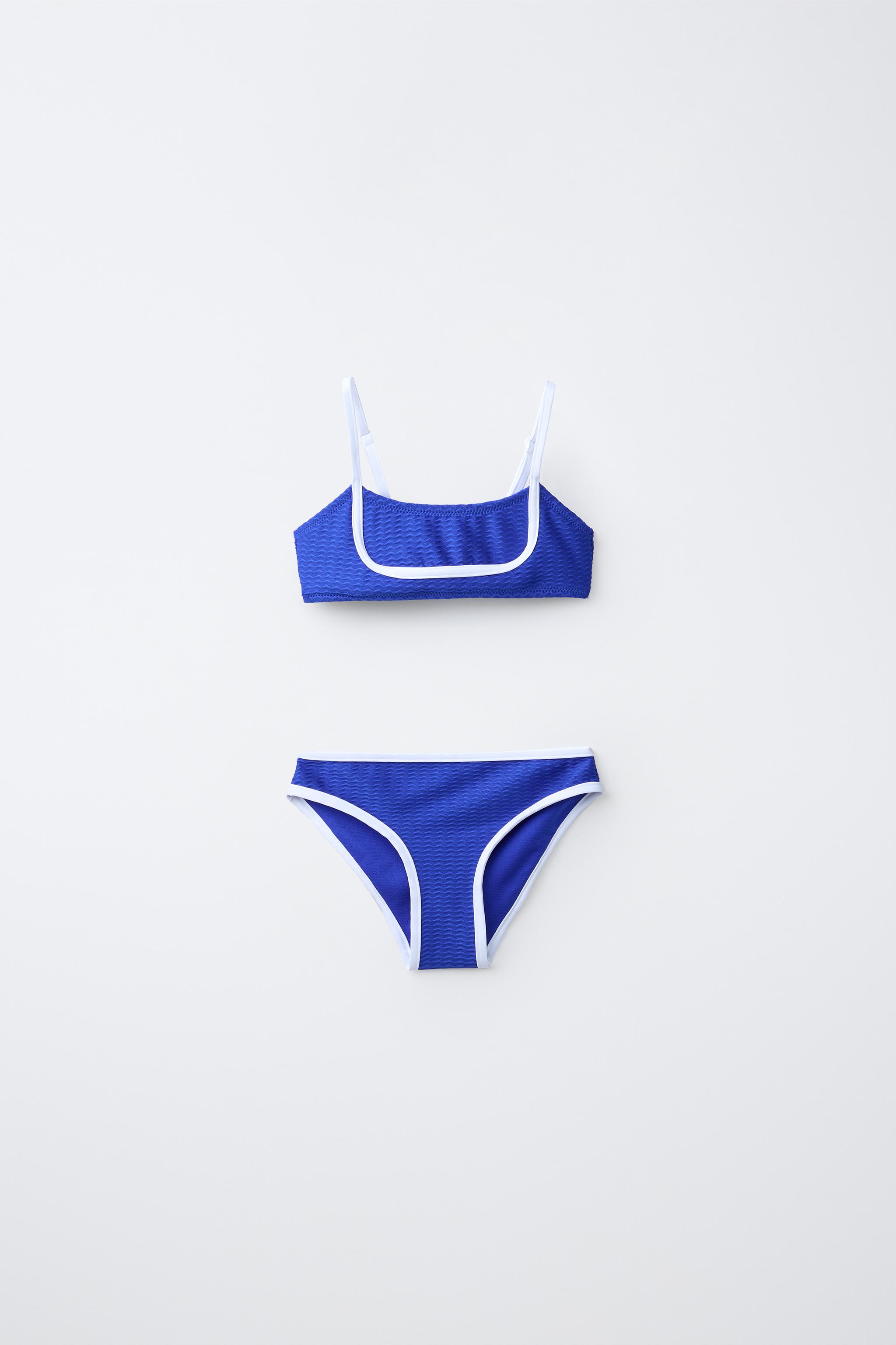 6-14 ANS/ BIKINI STRUCTURE LISERÉS CONTRASTE