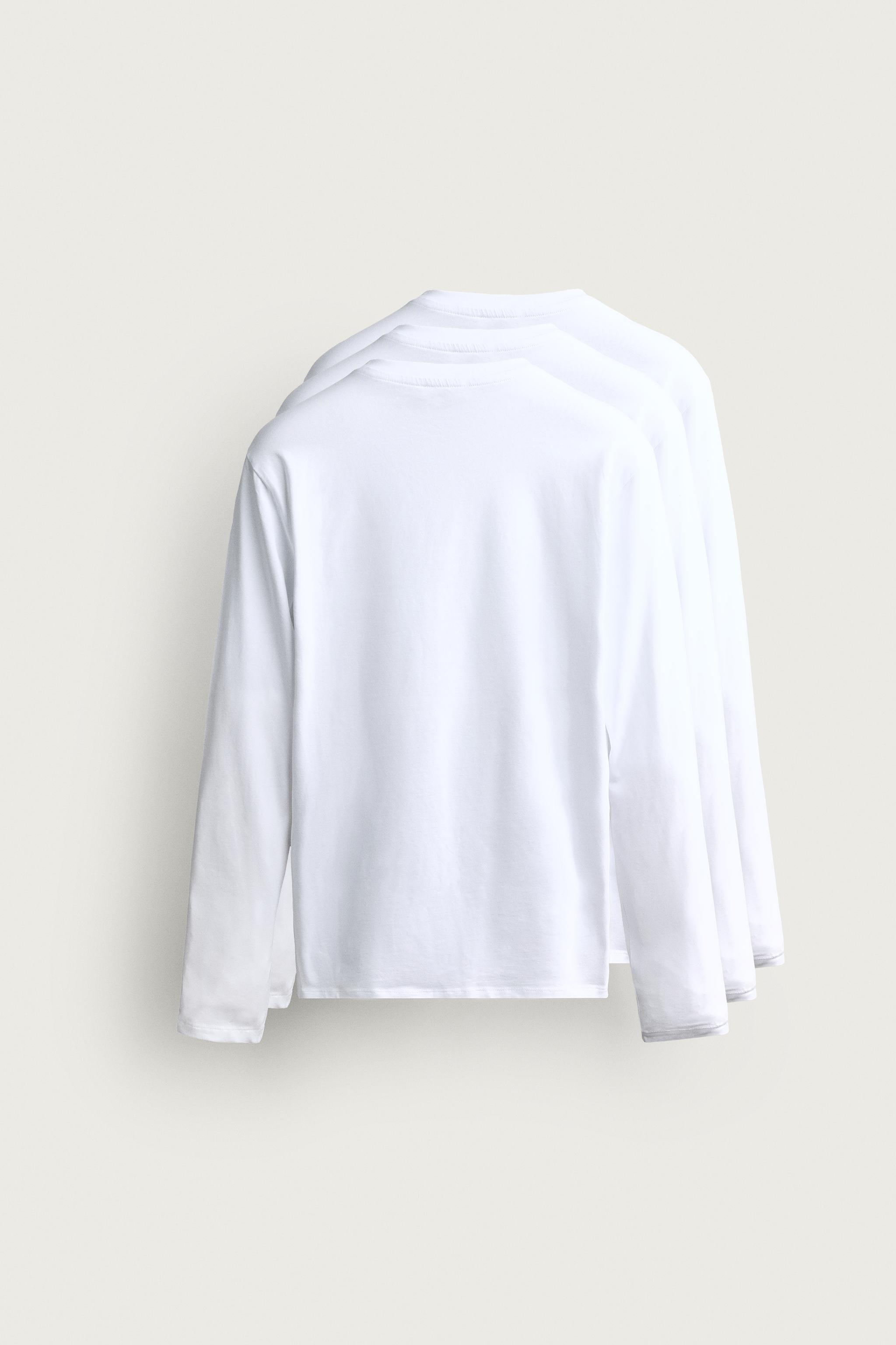 PACK 3 T-SHIRTS SLIM FIT MANCHES LONGUES BASIQUE