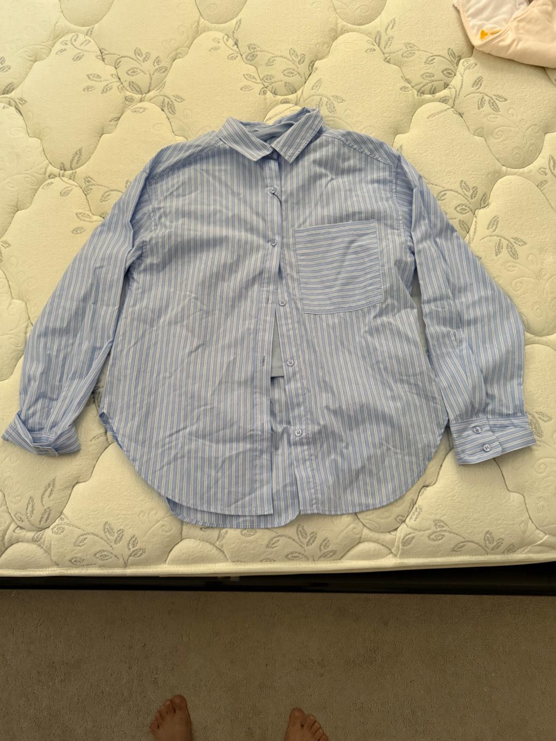 STRIPED SHIRT AND RIB TOP - Image 5