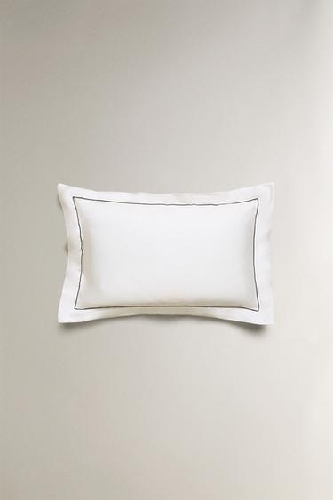 SATEEN PILLOWCASE WITH TRIM - Black by Zara - Image 2