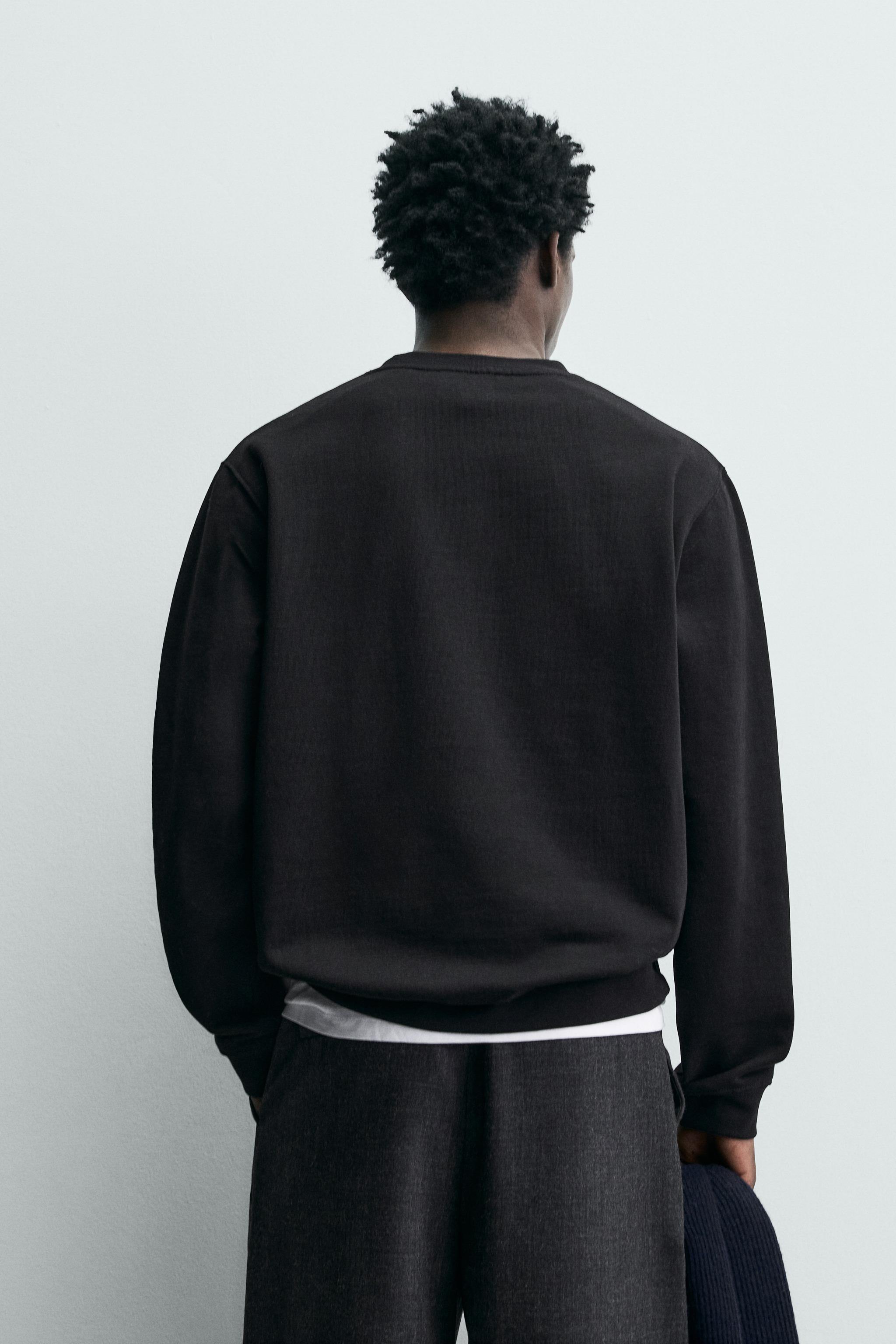 REGULAR FIT PRINTED TEXT SWEATSHIRT