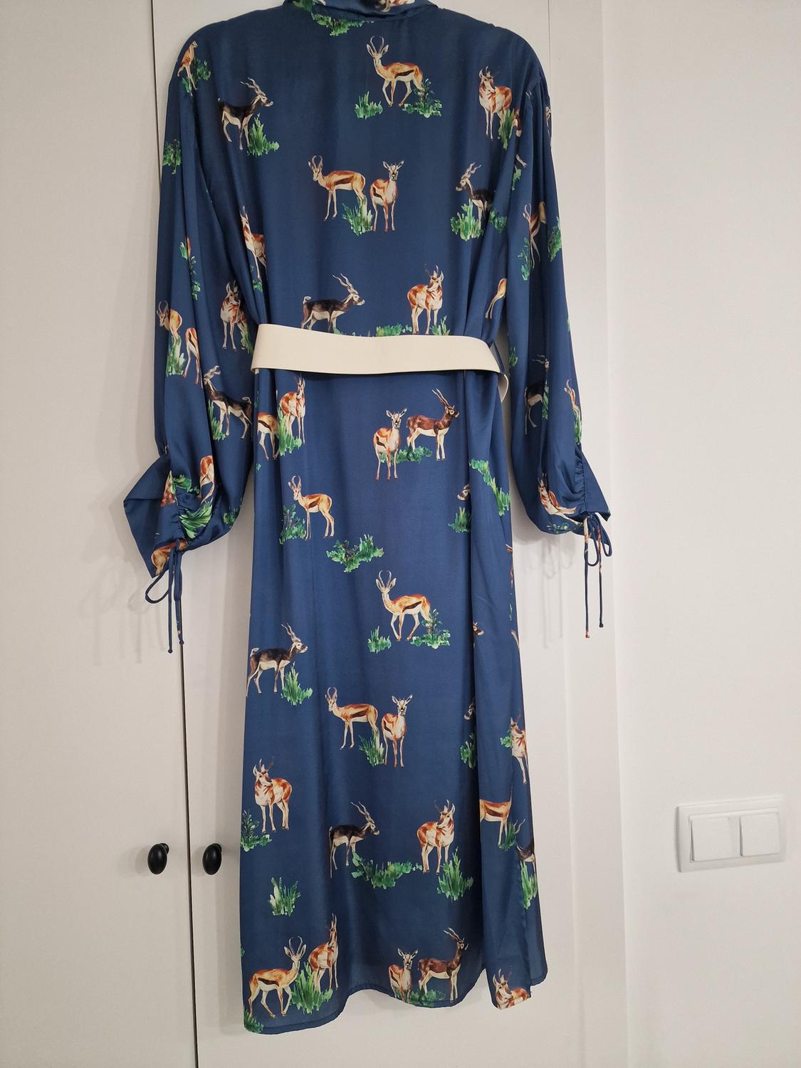 PRINTED SATIN DRESS - Image 3