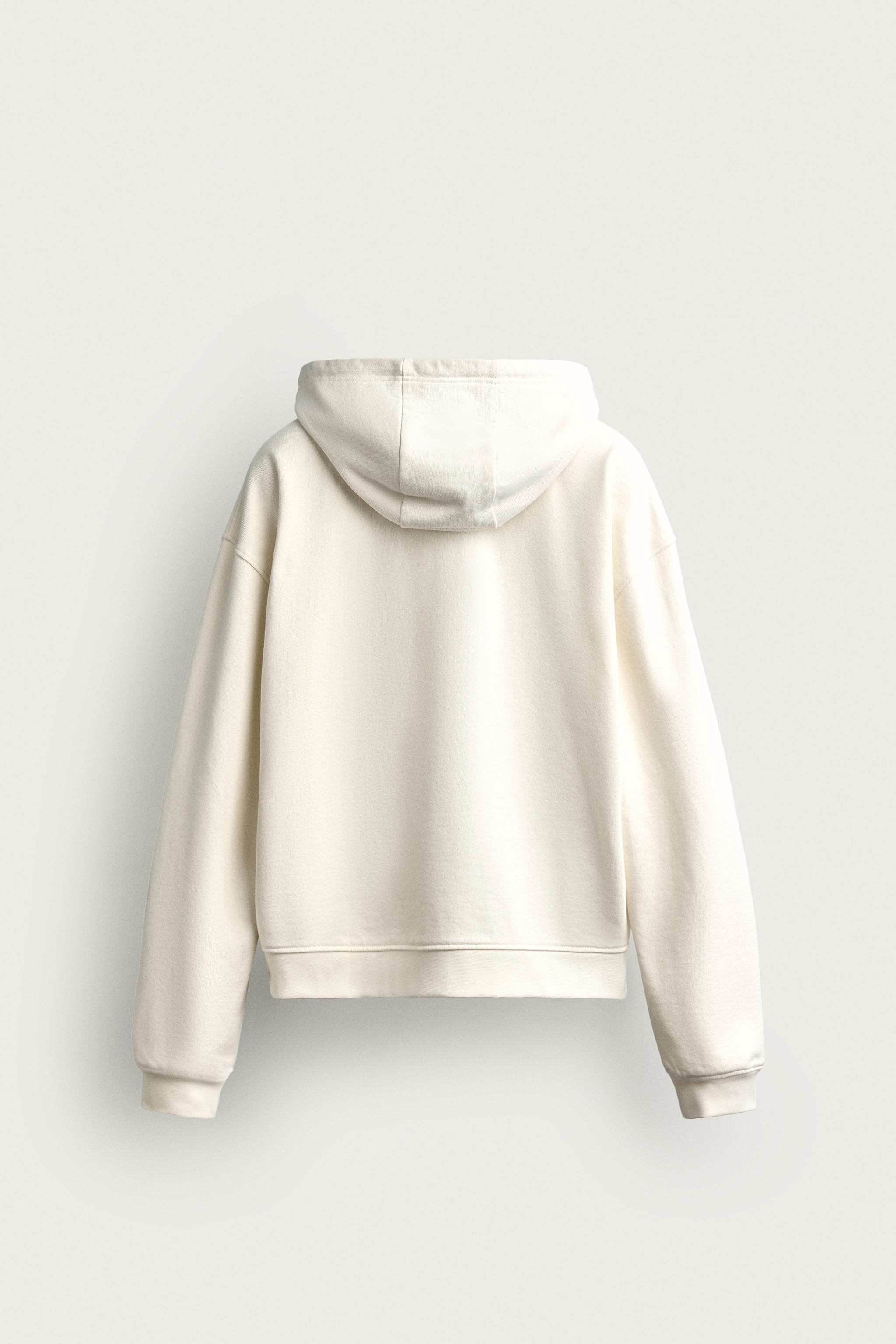 Zara REGULAR FIT FERMUARLI KAPÜŞONLU SWEATSHIRT görsel 8