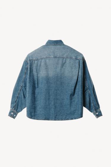 EMBROIDERED BOXY FIT DENIM SHIRT WILLY CHAVARRIA X ZARA - Mid-blue by Zara - Image 2