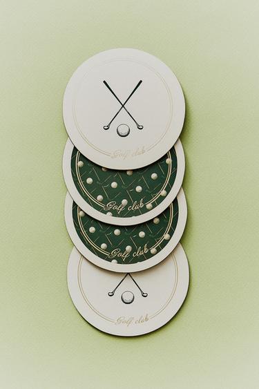 PACK PORTAVASOS CORCHO GOLF (PACK DE 4) - Verde de Zara