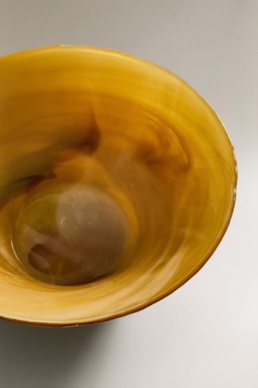 CONTRAST GLASS SERVING DISH - Caramel by Zara - Image 2