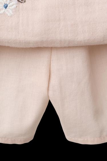 EMBROIDERED BERMUDA SKORT - Pale pink by Zara