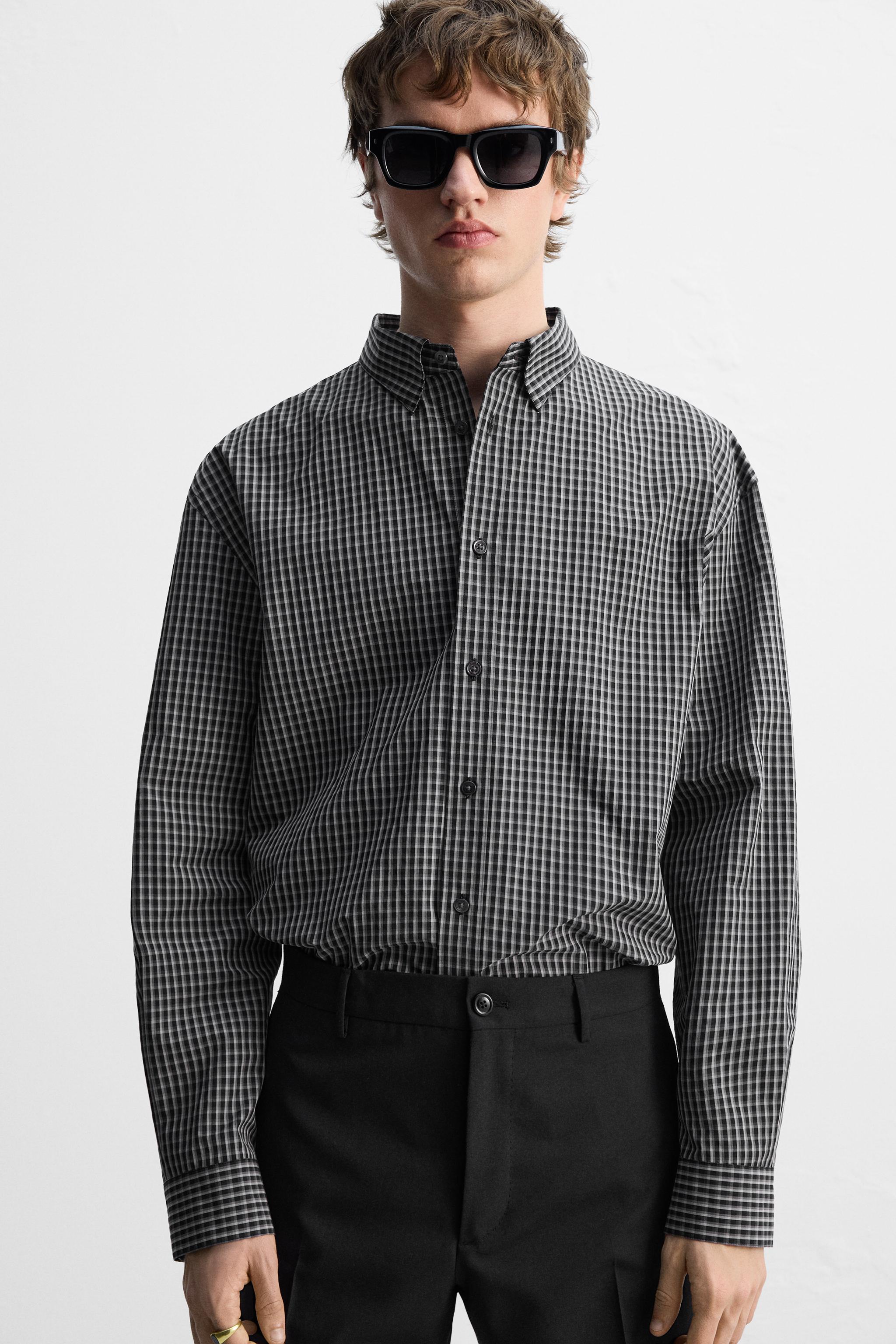 チェックシャツ - ブラック | ZARA Japan / 日本