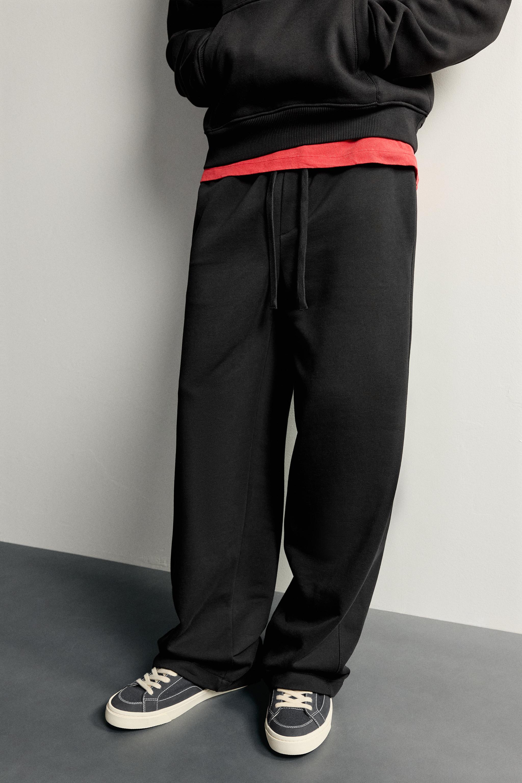 Мужские брюки Zara BASIC STRAIGHT-FIT JOGGER PANTS — фото 5