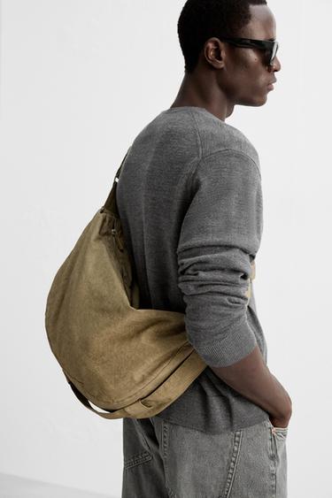 SAC PORTÉ ÉPAULE EN TISSU - Marron de Zara - Image 2