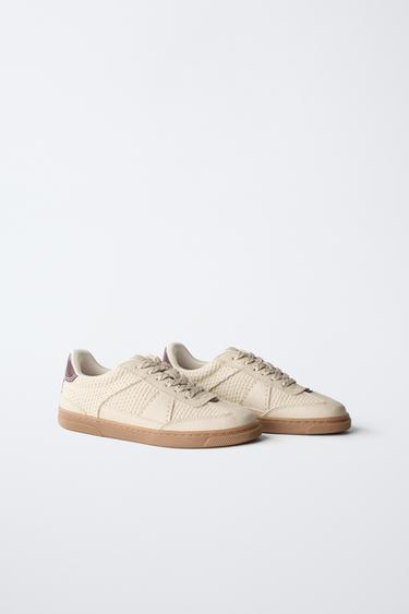 CONTRAST SNEAKERS - Ecru White by Zara - Image 1