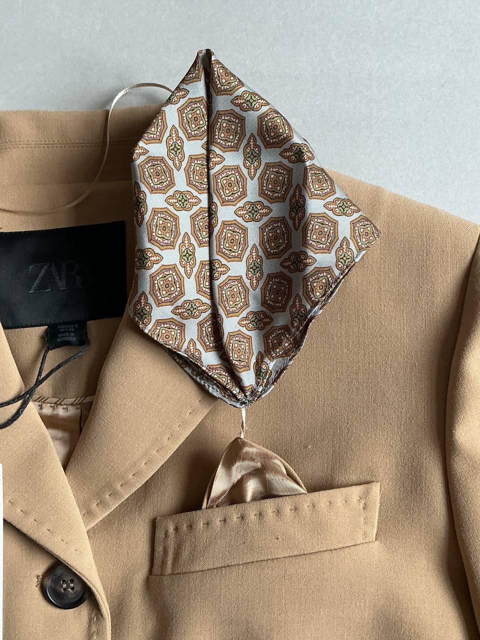 FITTED BLAZER WITH CONTRAST SCARF ZW COLLECTION - Image 4