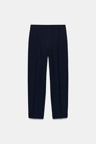 PANTALON À RAYURES - Bleu marine de Zara - Image 5